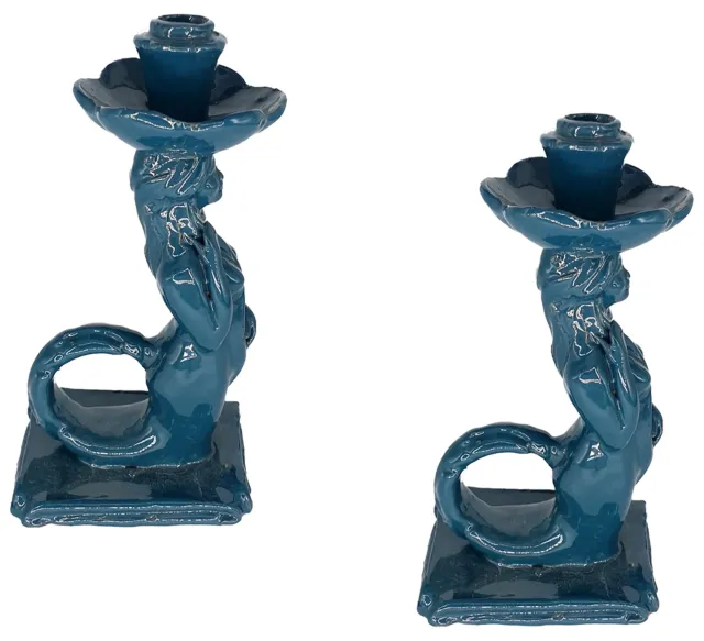 les-ottomans-mermaid-kerzenhalter-aus-keramik-handbemalt image 1