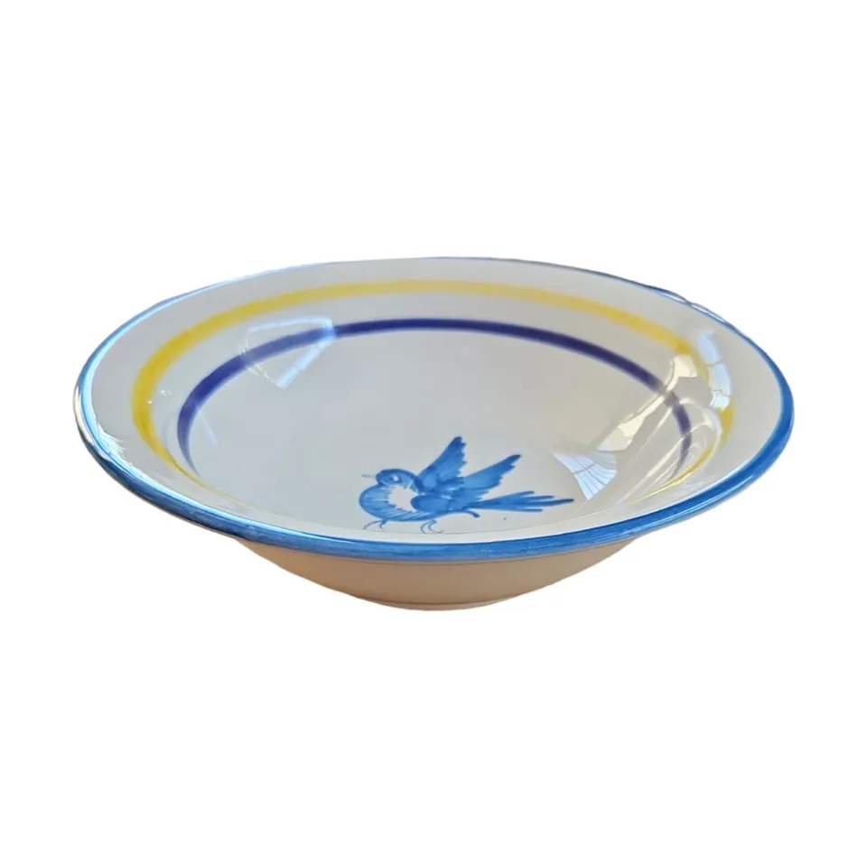 les-ottomans-schale-aus-keramik-handbemalt-v-gel-blumen image 1