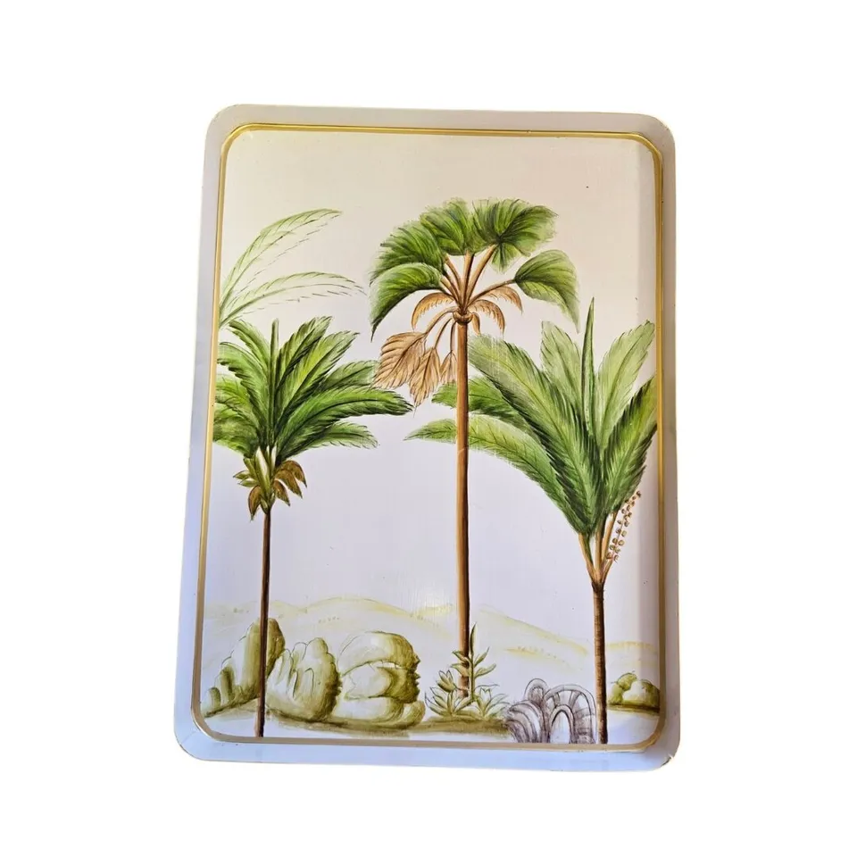 les-ottomans-palma-tablett-eisen-handbemalt-eckig image 1