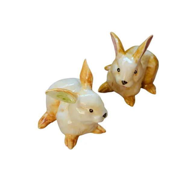 les-ottomans-tischkarten-hase-keramik-handbemalt-set-2-teilig image 1