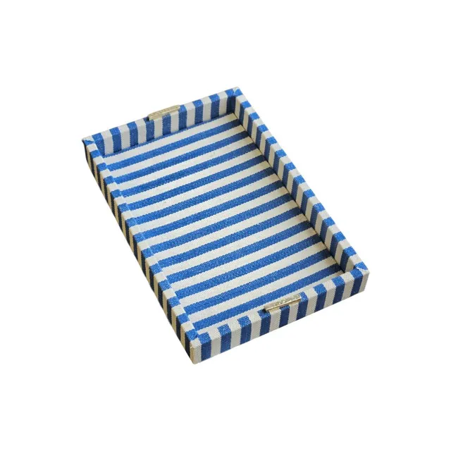 les-ottomans-cst01-tablett-grande-blau-baumwolle-streifen-mit-griffen image 1