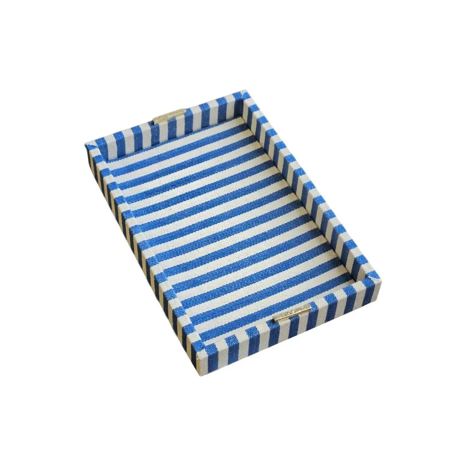 les-ottomans-cst01-tablett-grande-blau-baumwolle-streifen-mit-griffen image 1