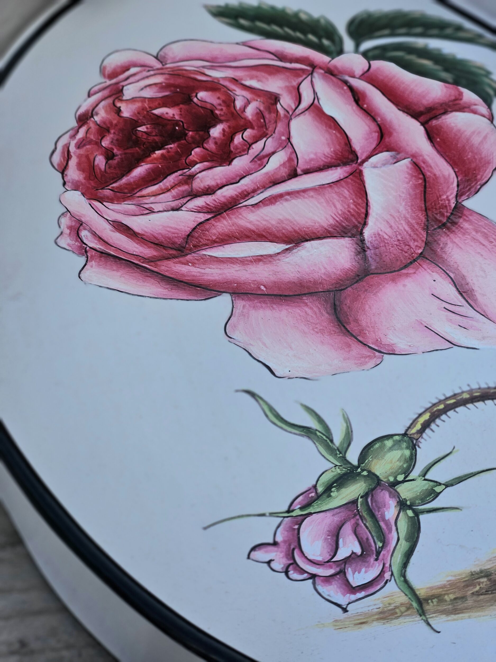les-ottomans-sale-it101-tablett-eisen-handbemalt-floral image 2