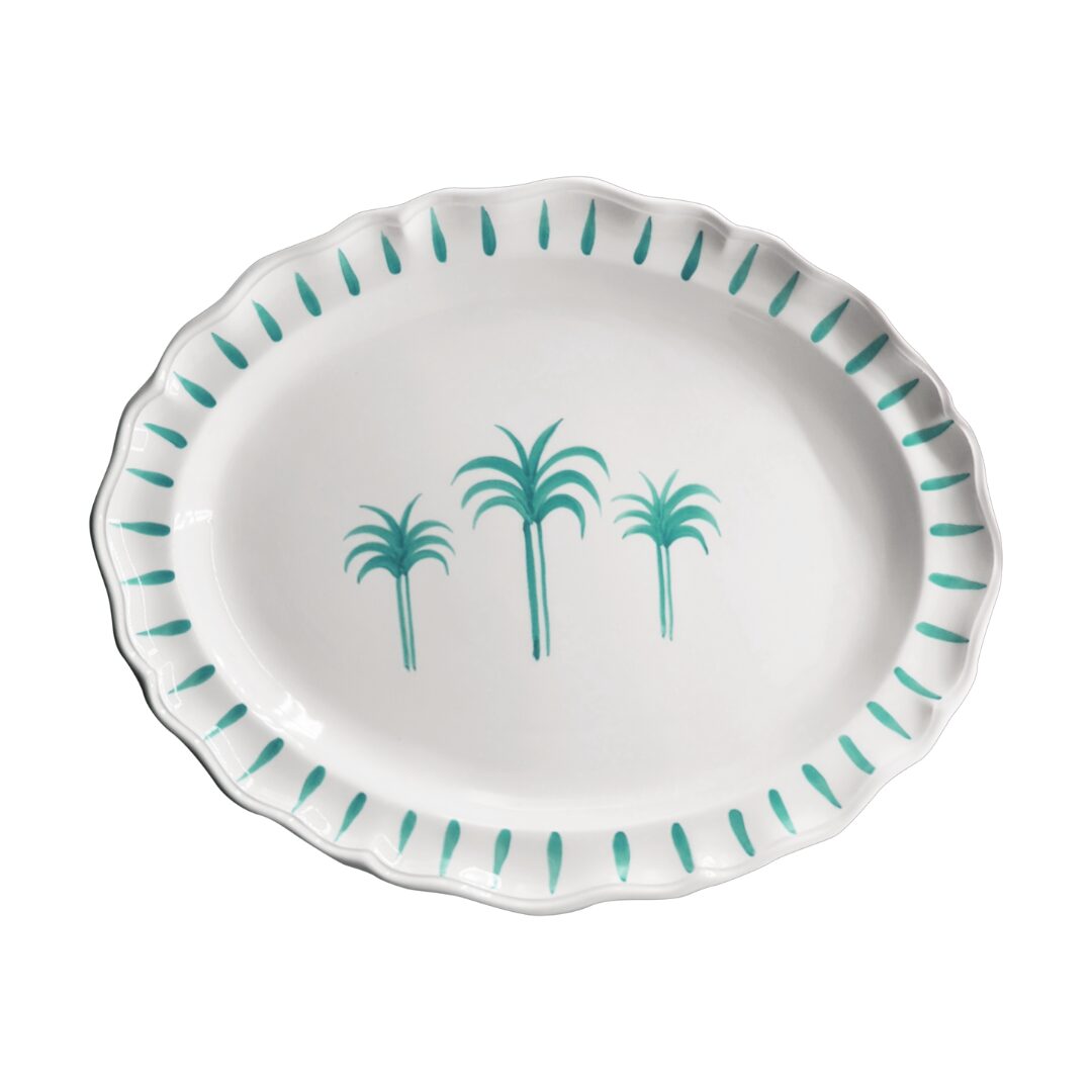 les-ottomans-tpv05-palms-keramik-tablett-handbemalt-gr-ne-palmen image 1
