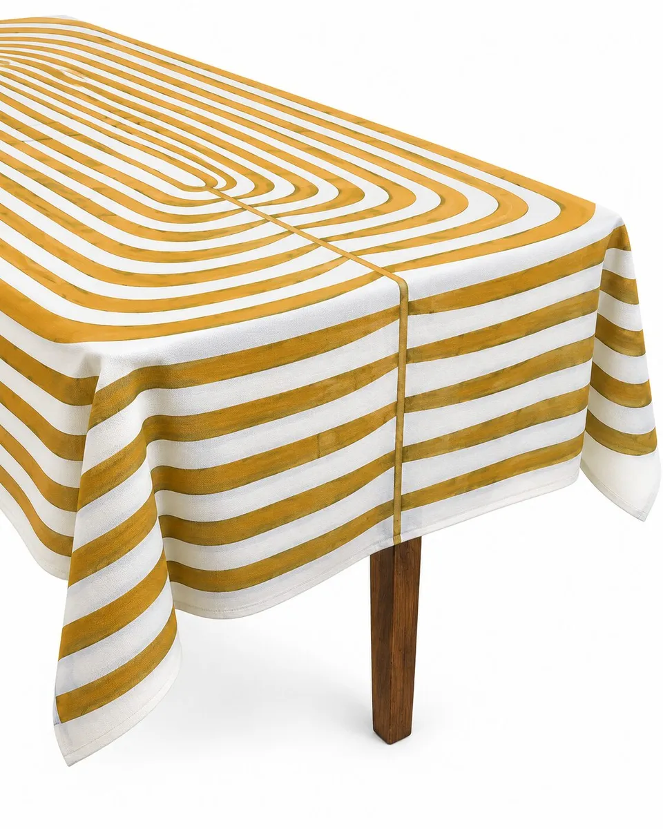 les-ottomans-ikb93-tischdecke-aus-baumwolle-handbedruckt image 1