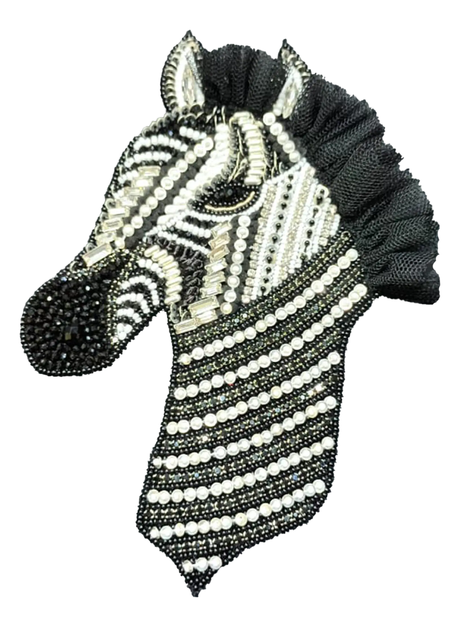 les-ottomans-brosche-zebra-handgestickt image 1