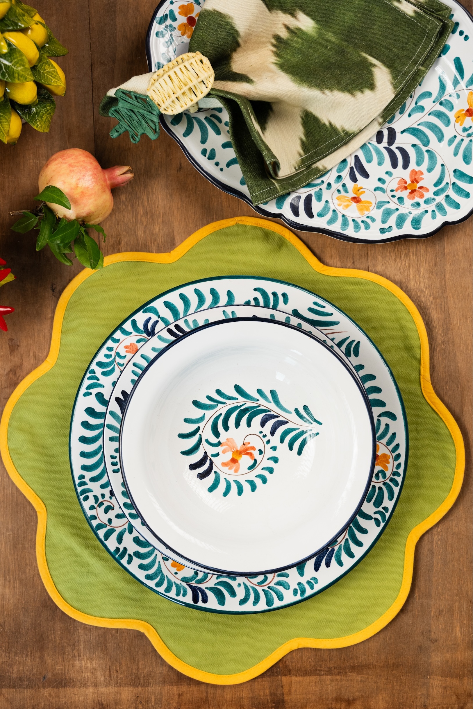 les-ottomans-schale-keramik-handbemalt-floral image 2