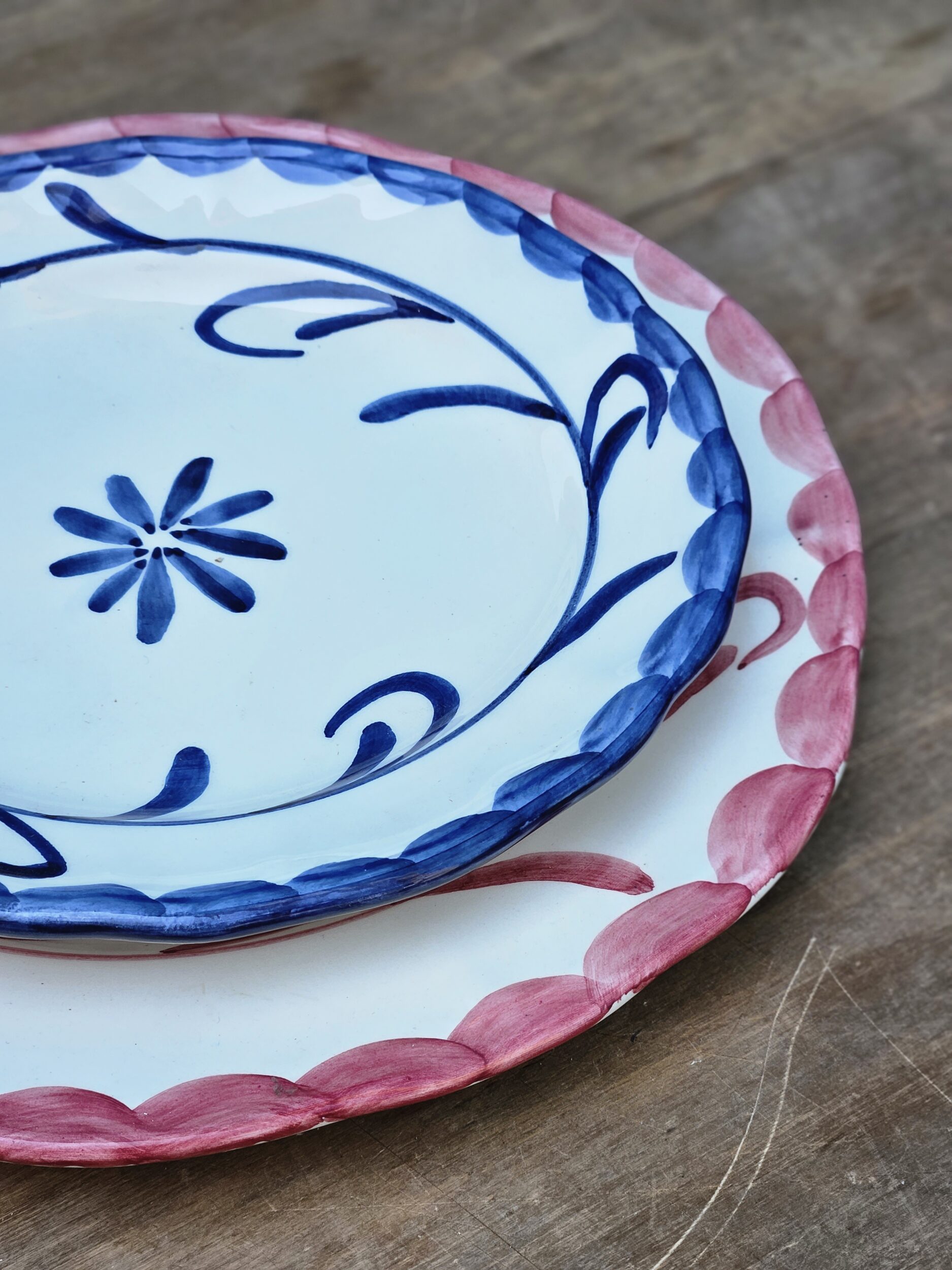 les-ottomans-tellerset-2tlg-keramik-handbemalt-blau-wei image 2