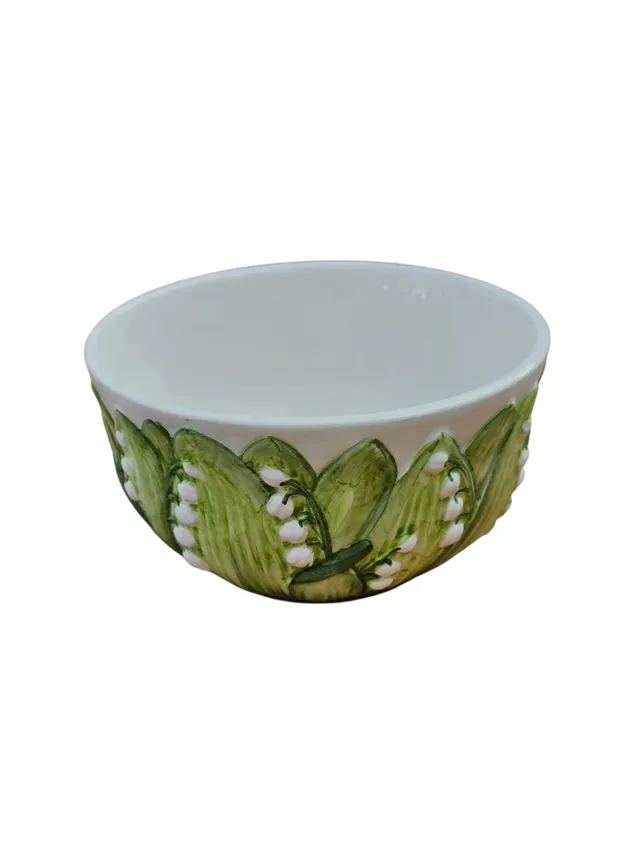 les-ottomans-lily-of-the-valley-m-slischale-keramik-handbemalt image 1