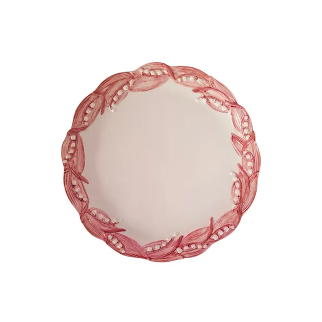 les-ottomans-lily-of-the-valley-teller-flach-keramik-rosa image 1