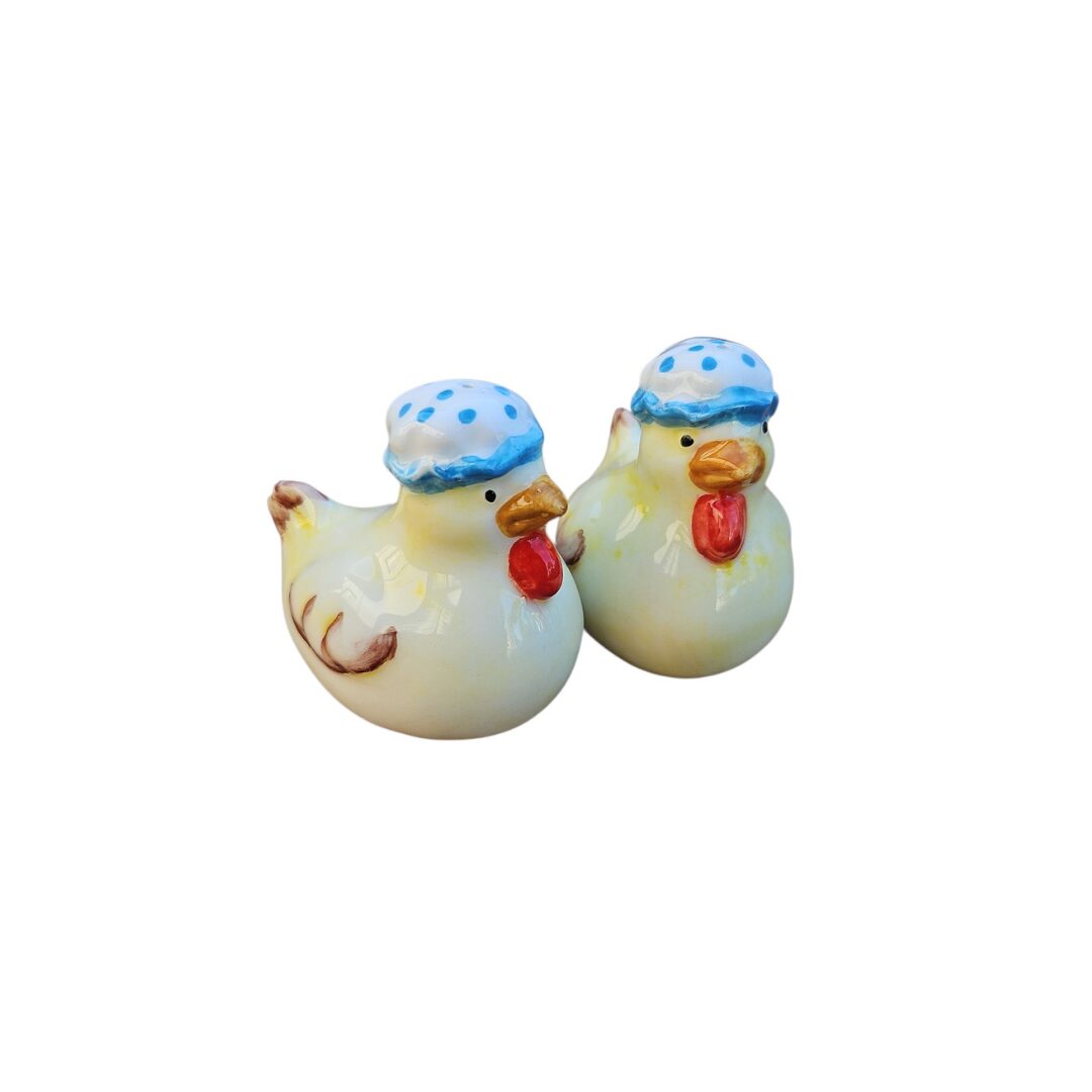 les-ottomans-salz-und-pfeffer-set-chickens-keramik-handbemalt image 1
