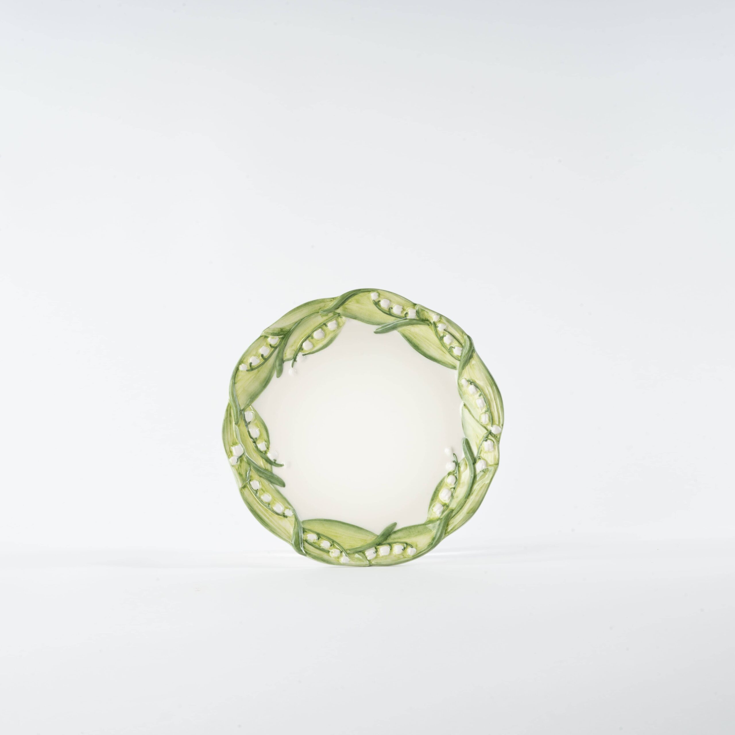les-ottomans-lily-of-the-valley-dessert-teller-keramik-handbemalt image 1