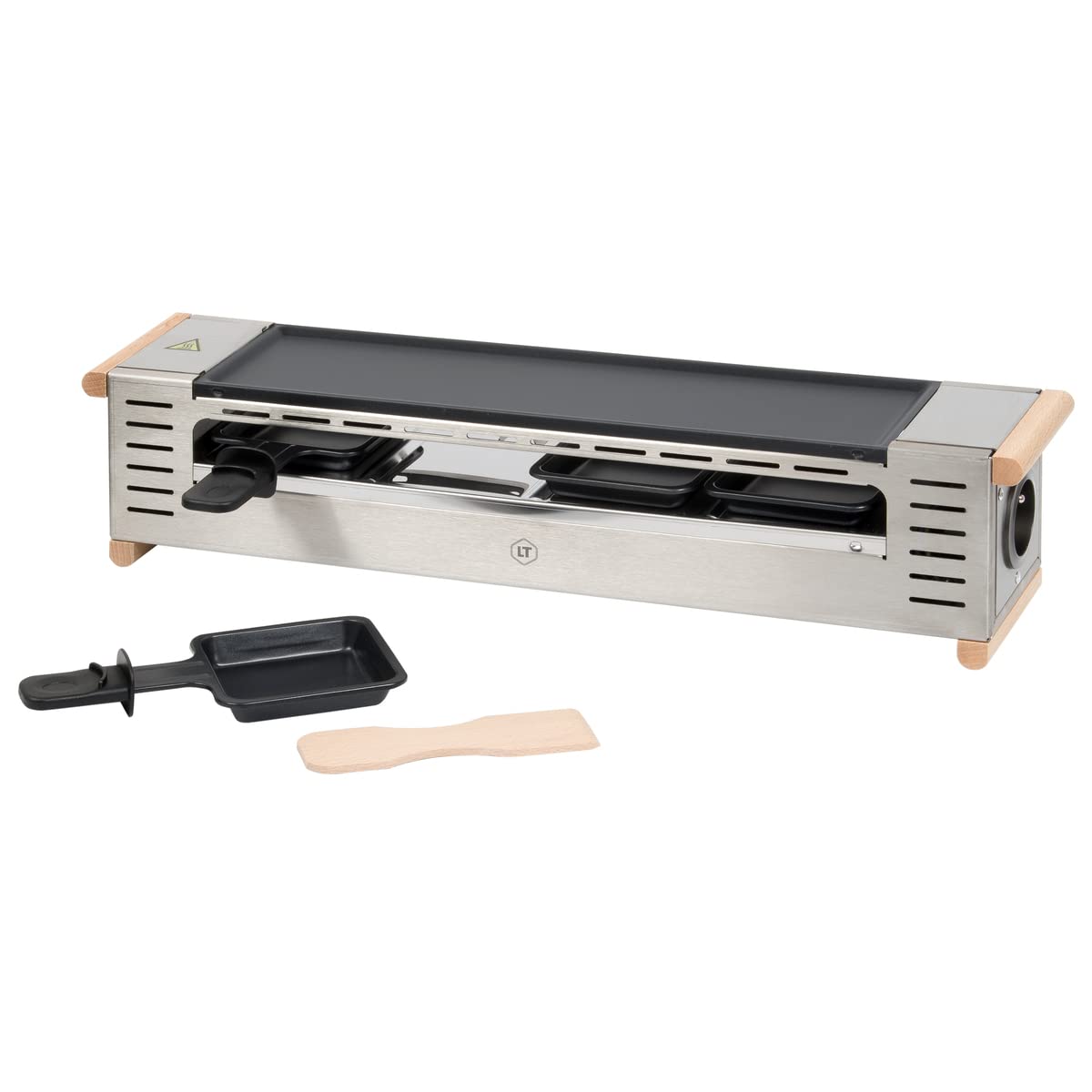 louis-tellier-profi-raclette-4-pf-nnchen-antihaft-600-w-edelstahl image 1