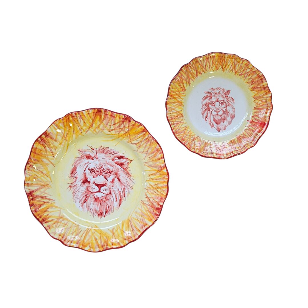 les-ottomans-leone-teller-aus-handbemalter-keramik image 1