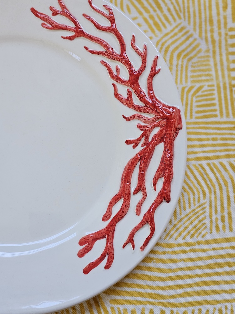 les-ottomans-essteller-corallo-rosso-aus-keramik-handbemalt image 2