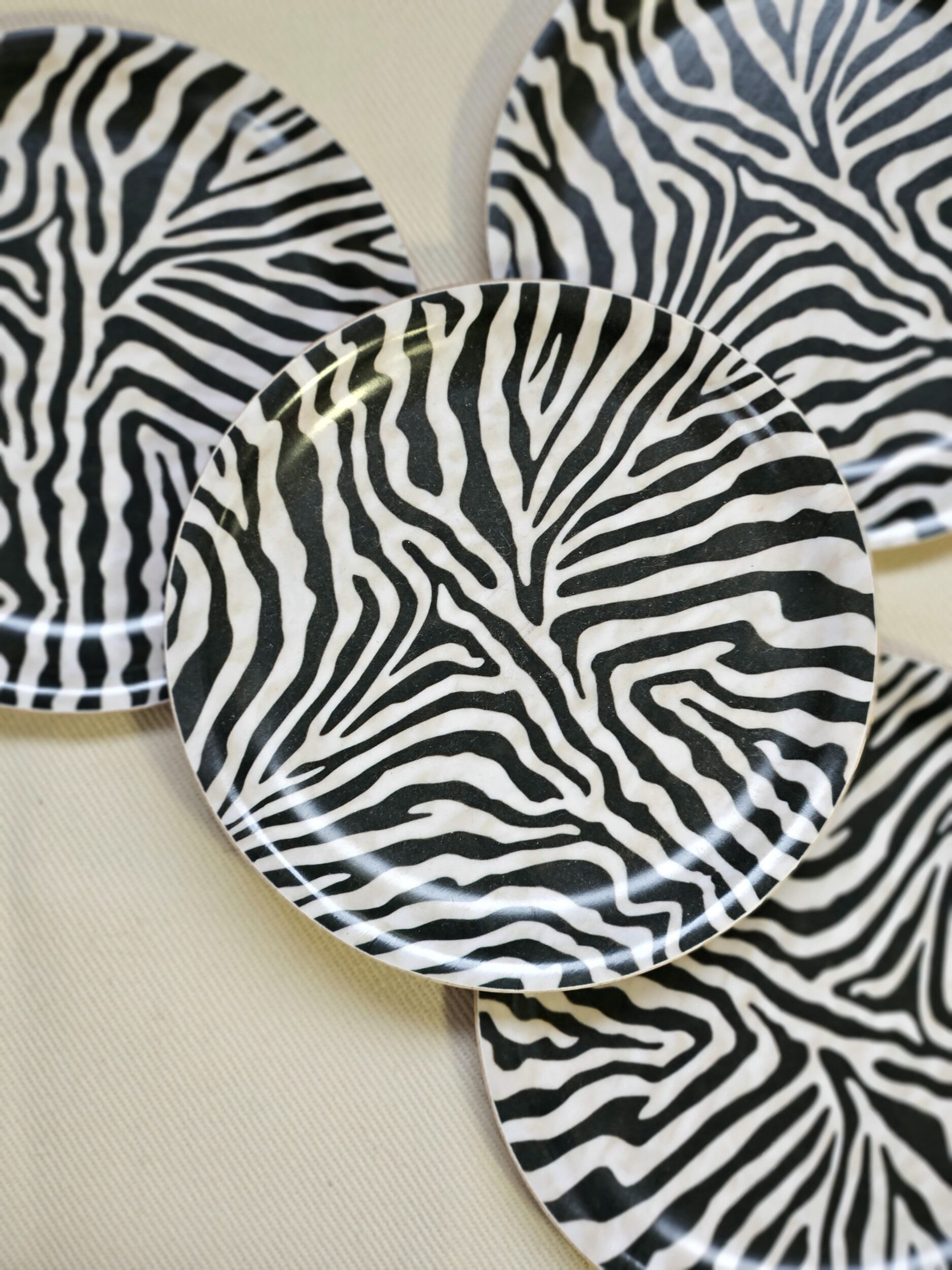 les-ottomans-sottobicchieri-zebra-print-untersetzer-set-4-tlg image 2