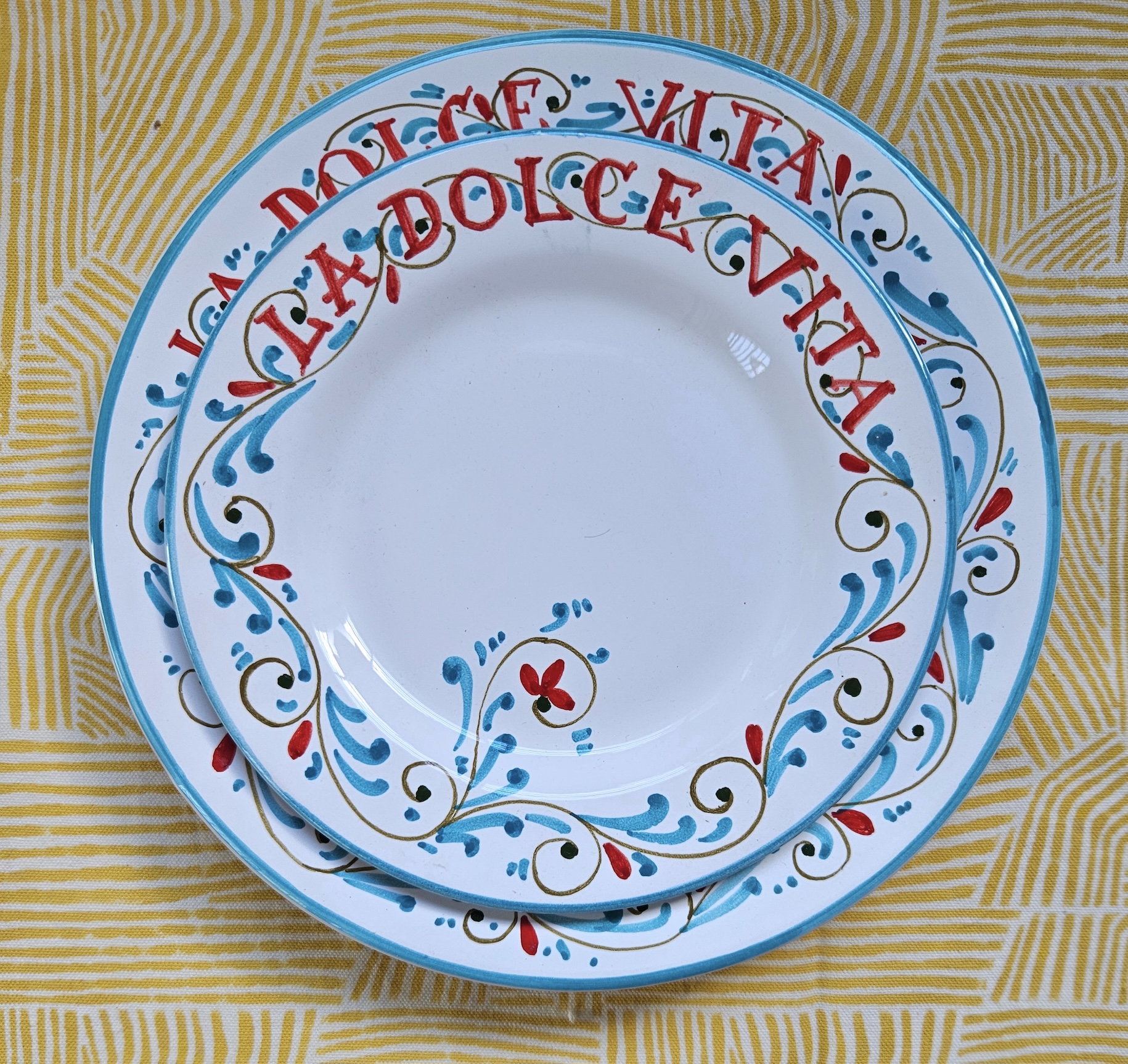 les-ottomans-teller-set-viva-la-mamma-keramik-2-teilig-flach-dessert image 3