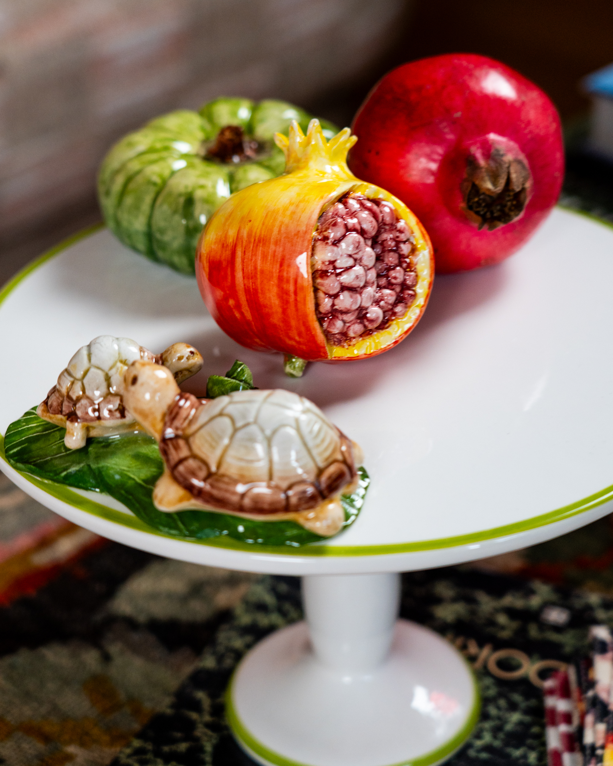 les-ottomans-tartaruga-tortenst-nder-aus-keramik-handbemalt image 2