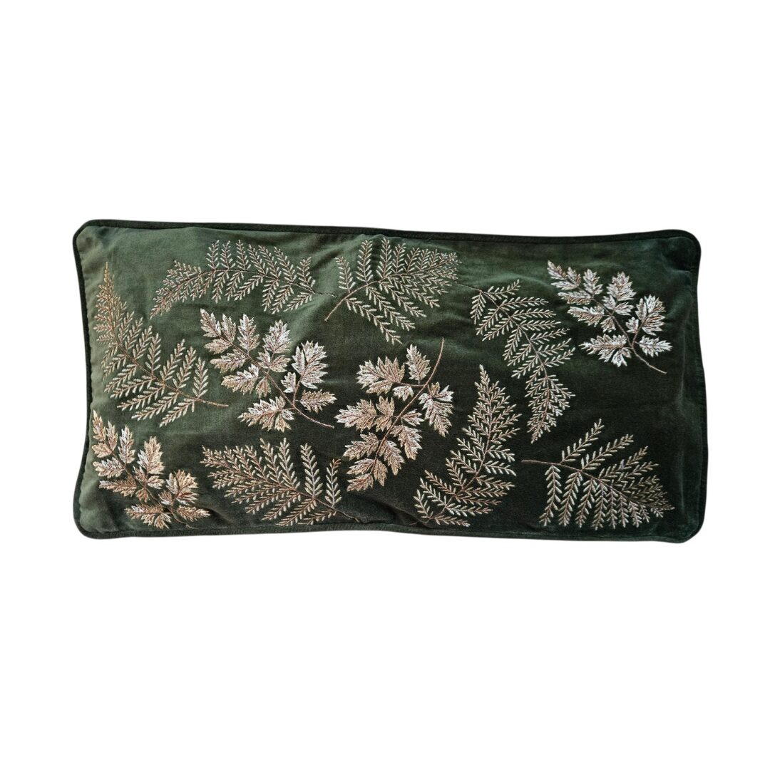 les-ottomans-sale-ebc110-samt-kissenbezug-bestickt image 1