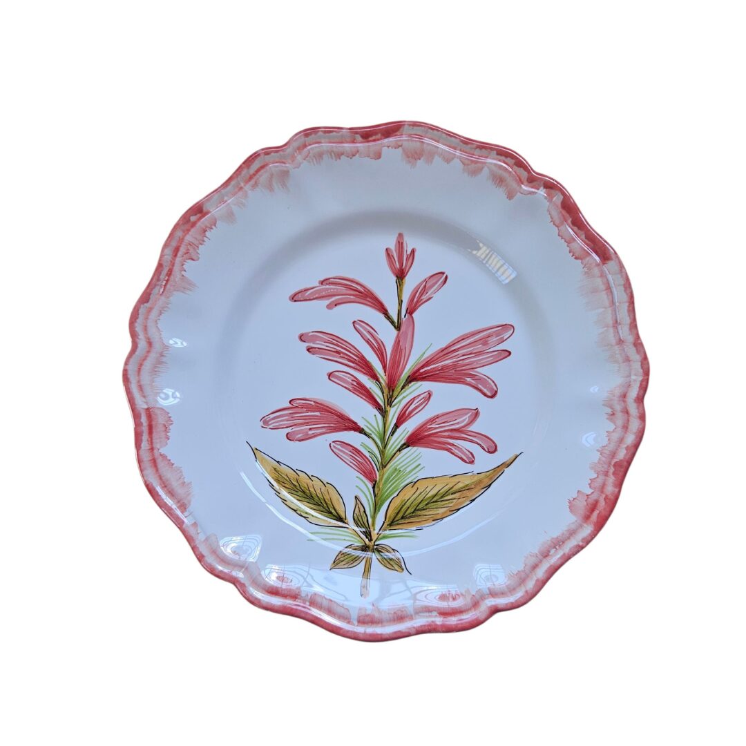 les-ottomans-fiore-rosa-teller-flach-handbemalt-keramik image 1