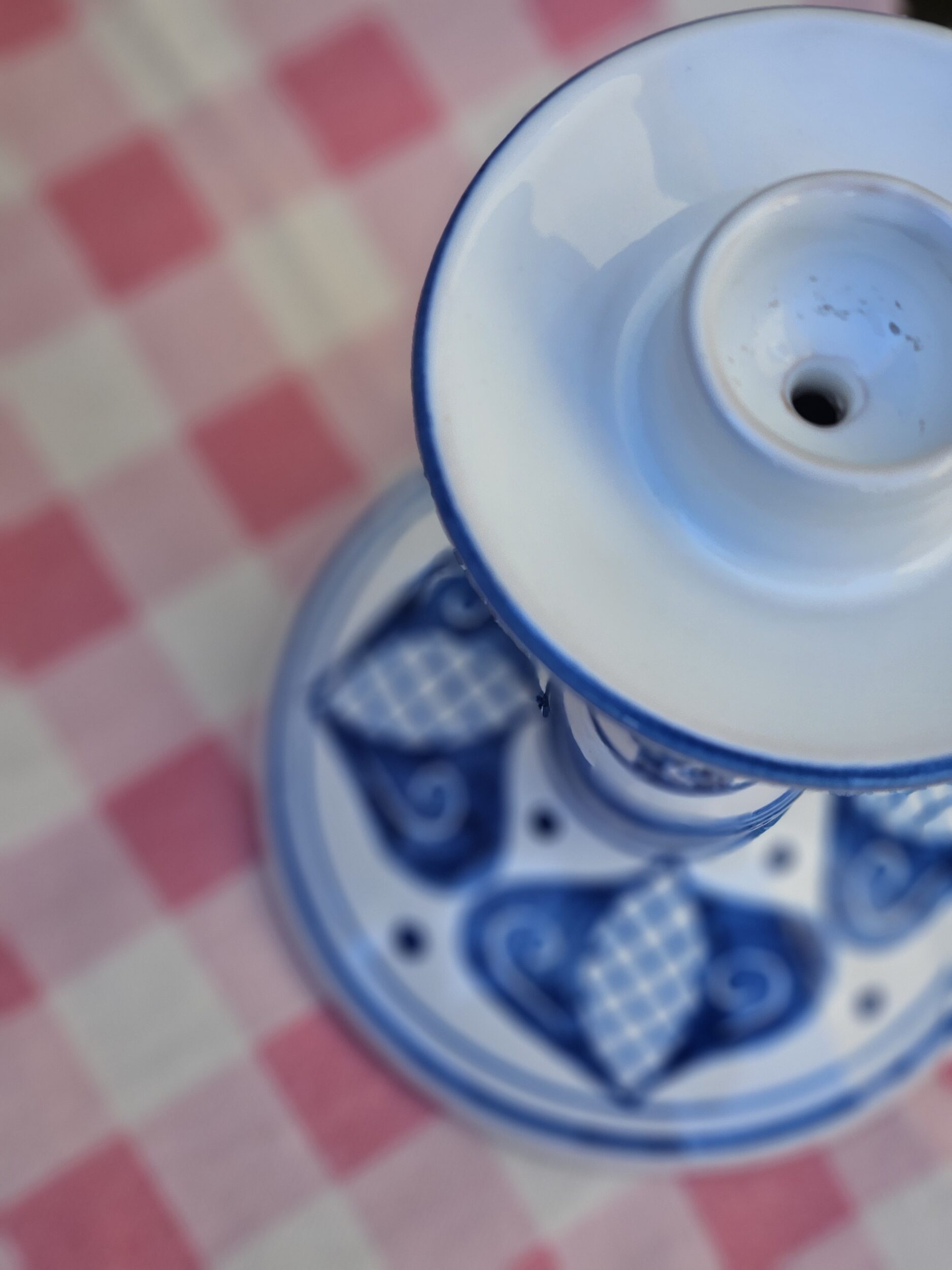 les-ottomans-ikat-keramik-kerzenhalter-handbemalt image 2