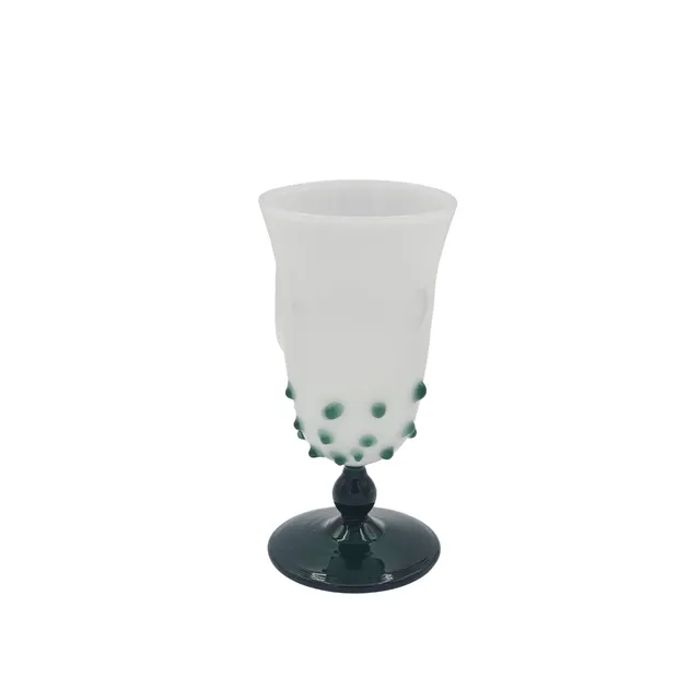 les-ottomans-glas-green-dots-bunter-trinkbecher image 1