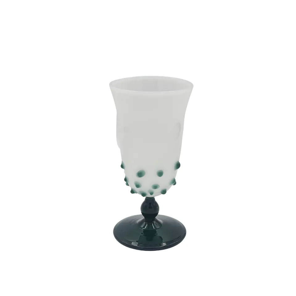 les-ottomans-glas-green-dots-bunter-trinkbecher image 1