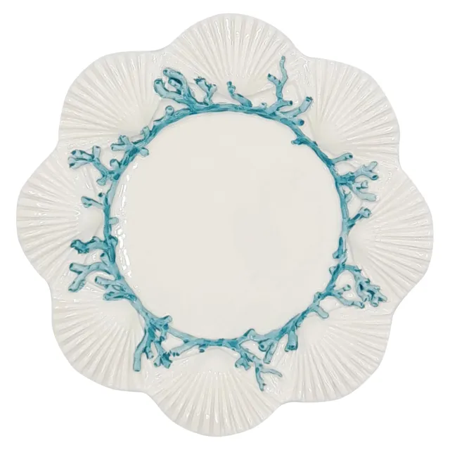 les-ottomans-saint-jacques-dessertteller-handbemalte-keramik-mit-koralle image 1
