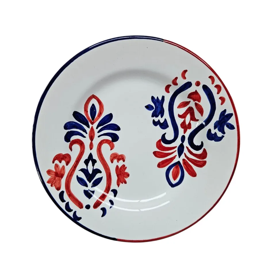 les-ottomans-ikat-teller-flach-handbemalte-keramik image 1