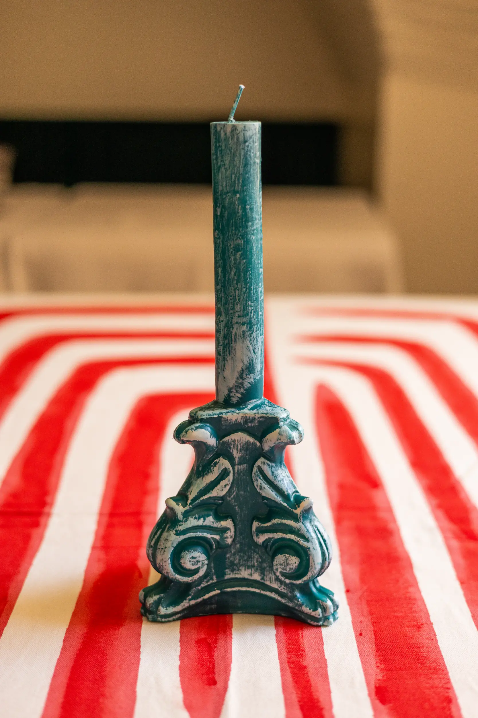 les-ottomans-candelabro-blu-kerze-in-kandelaberform-handbemalt image 2