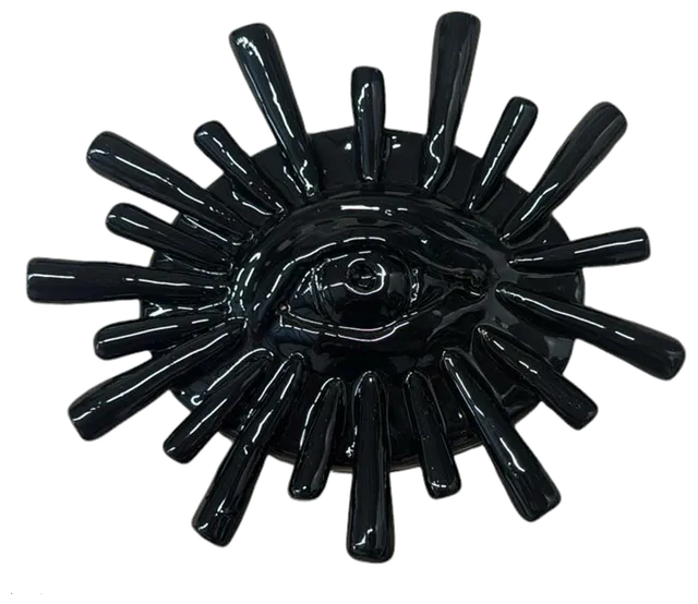 les-ottomans-sheltering-eye-schwarz-keramik-dekoobjekt-handbemalt image 1