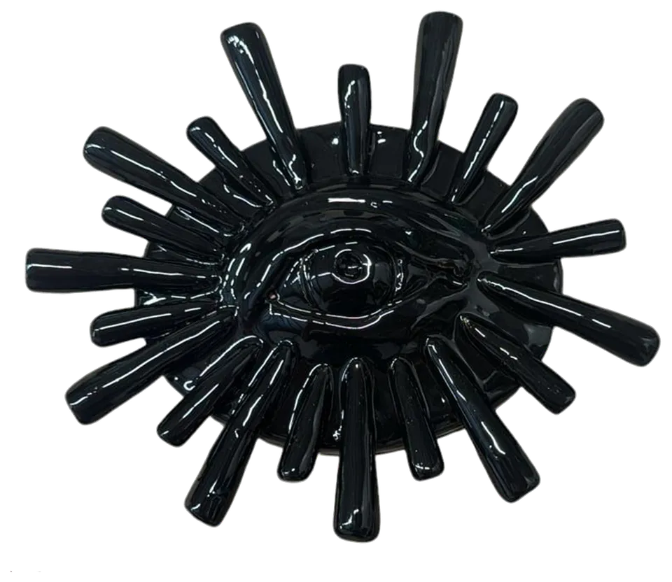 les-ottomans-sheltering-eye-schwarz-keramik-dekoobjekt-handbemalt image 1
