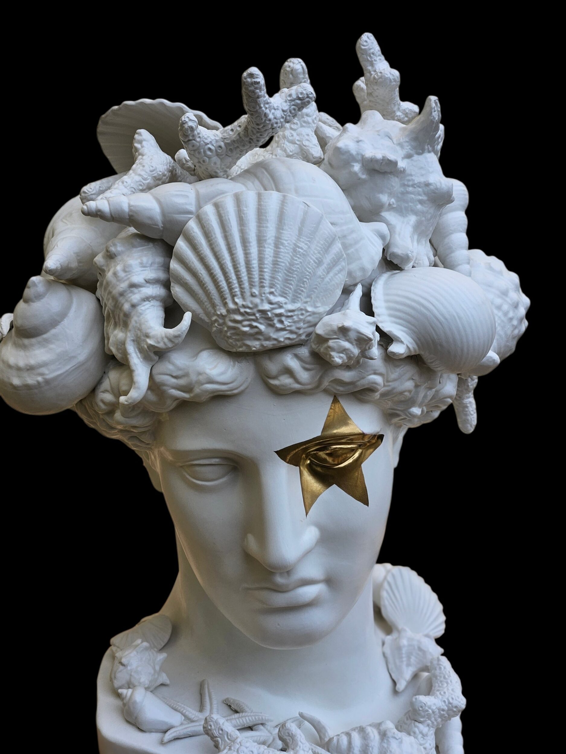 les-ottomans-skulptur-kopf-aus-handbemalter-keramik image 2