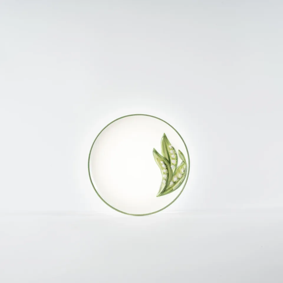 les-ottomans-lily-of-the-valley-dessertteller-keramik-handbemalt image 1