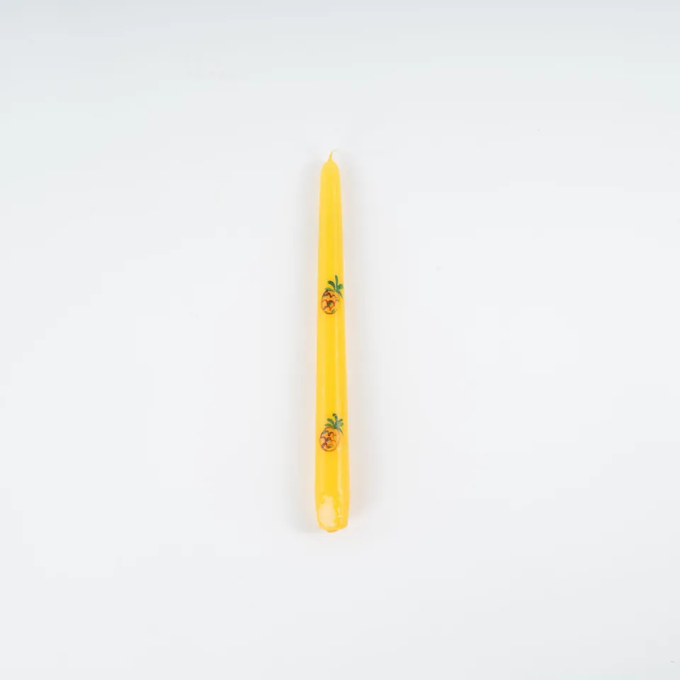 les-ottomans-kerzen-wachs-handbemalt-yellow-pineapple-set-2-teilig image 1