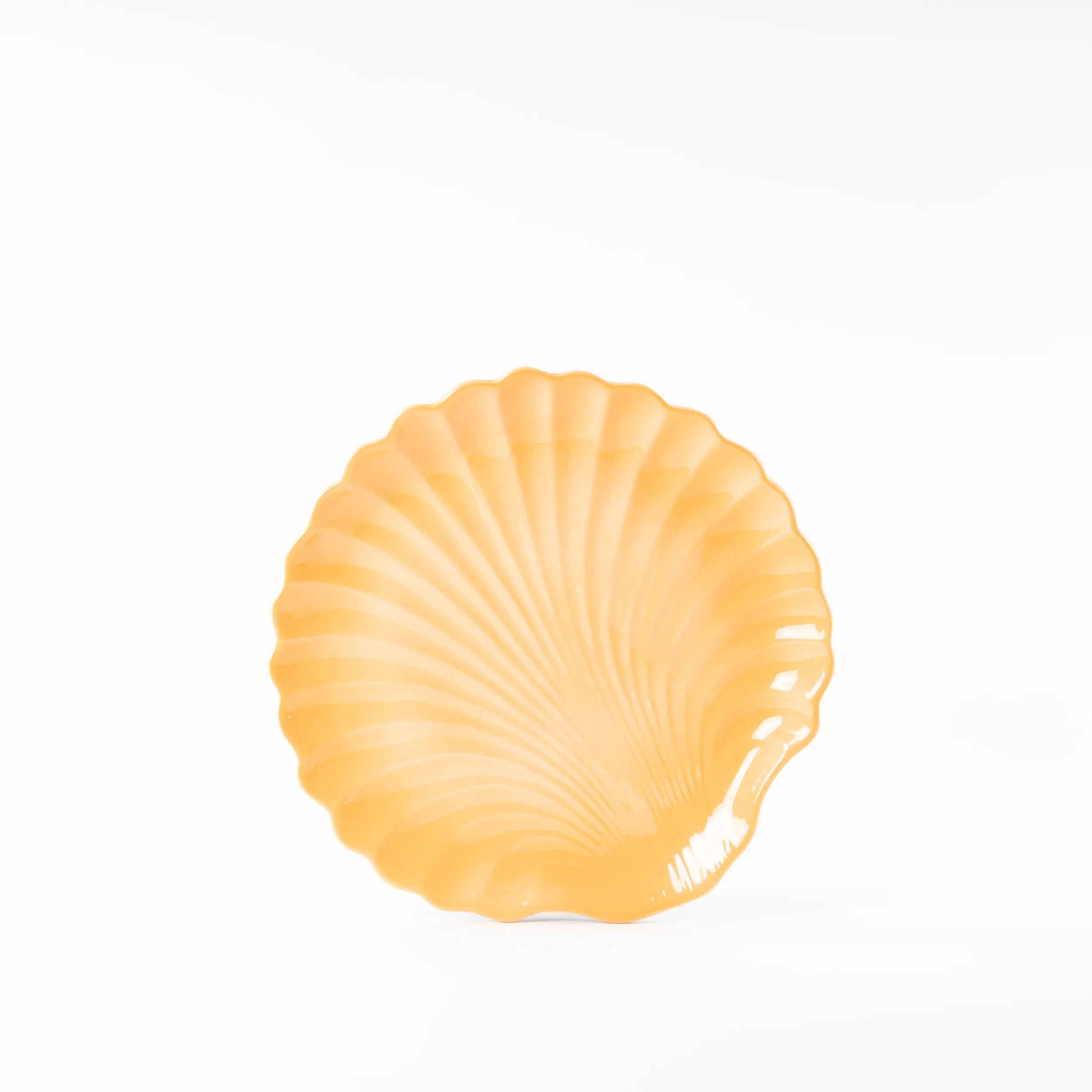 les-ottomans-speiseteller-shell-orange-keramik image 1