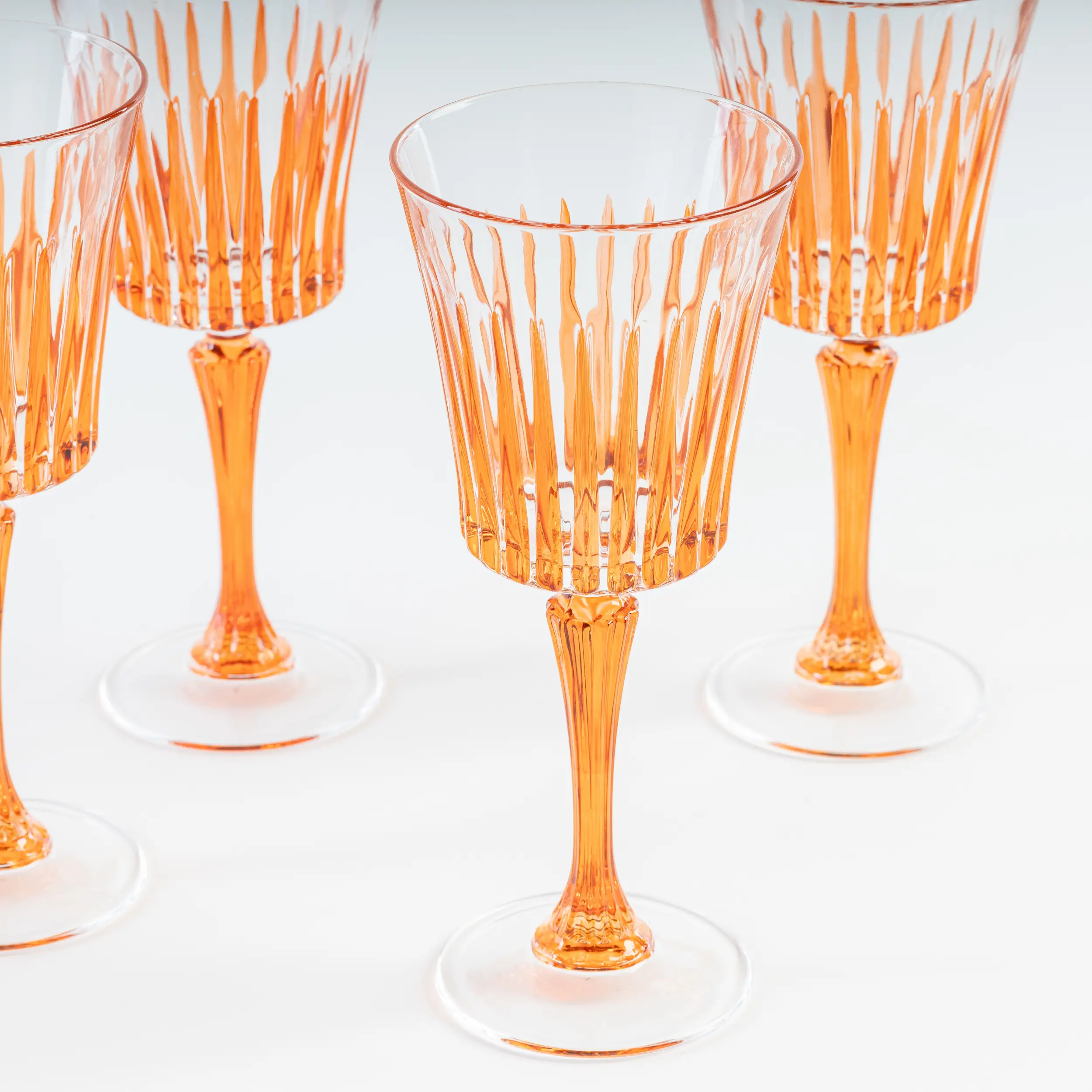 les-ottomans-kristall-weingl-ser-set-4-teilig-orange-handbemalt image 4