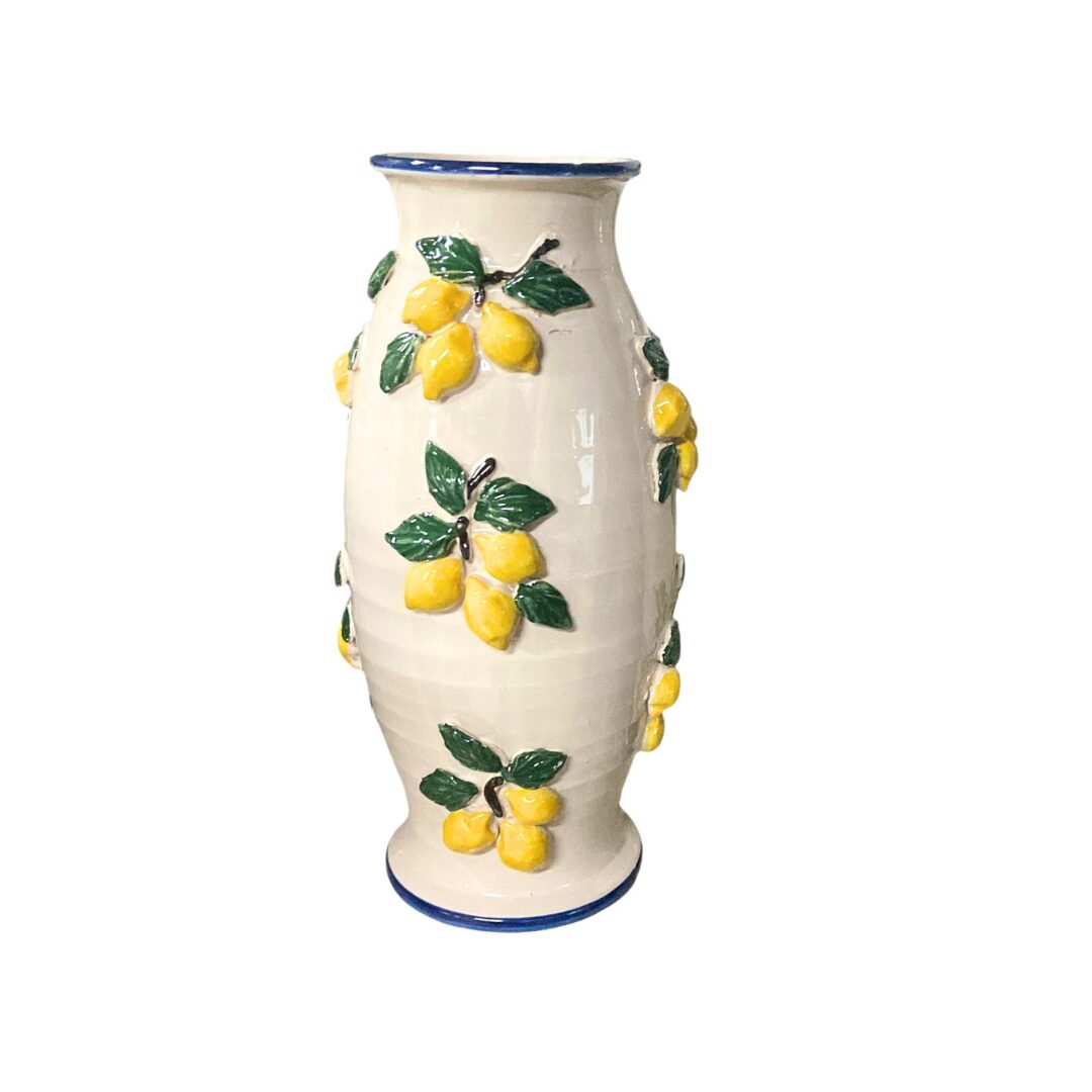 les-ottomans-menv08-keramikvase-handbemalt-mit-zitronen-relief image 1