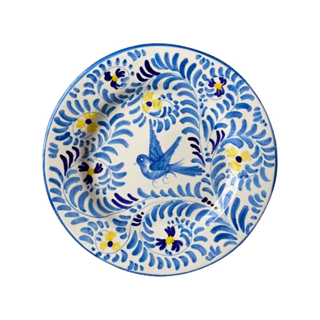 les-ottomans-flachteller-keramik-handbemalt-v-gel-blumen image 1