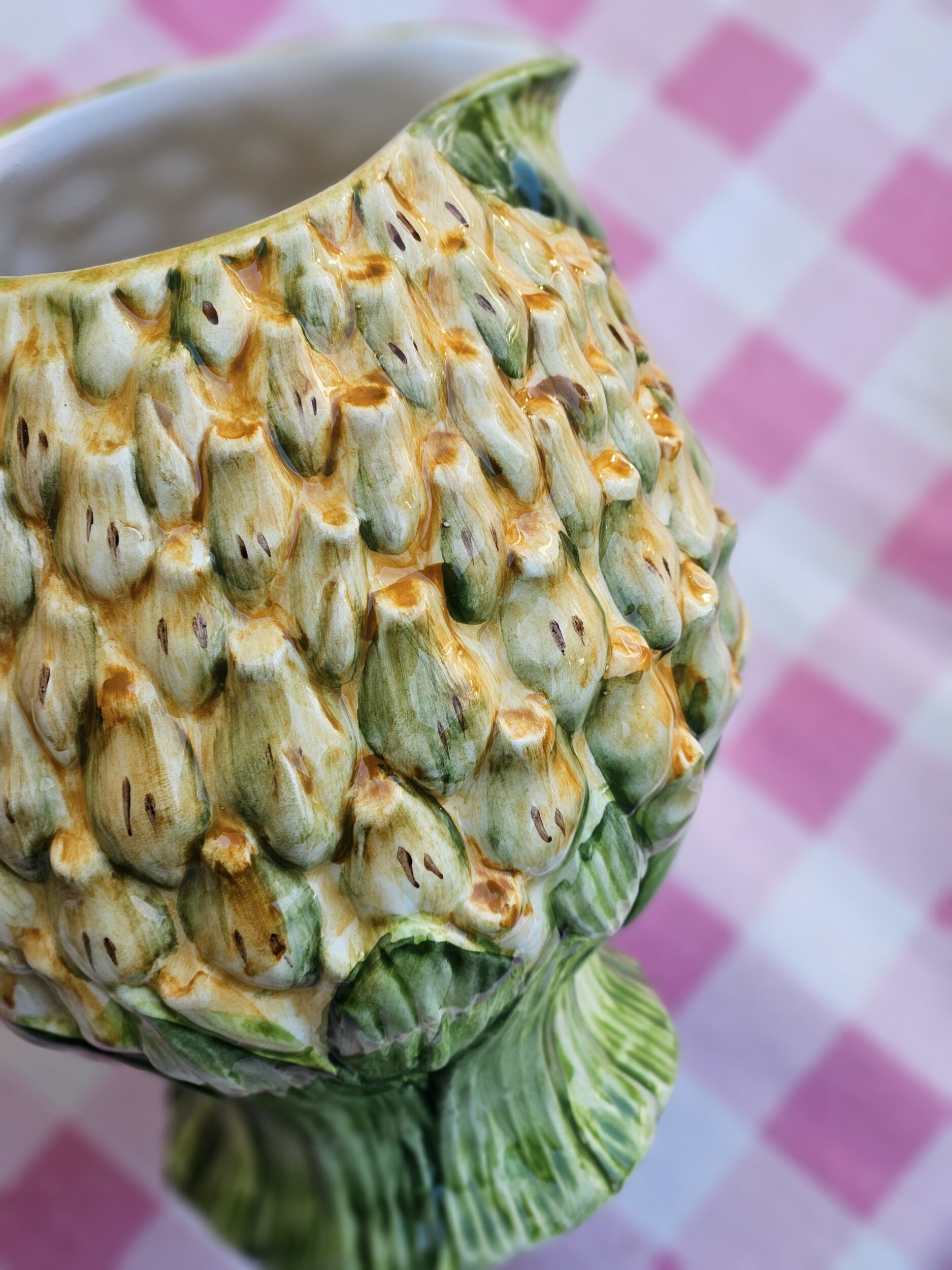 les-ottomans-kanne-ananas-handbemalte-keramik-kanne-vase image 3