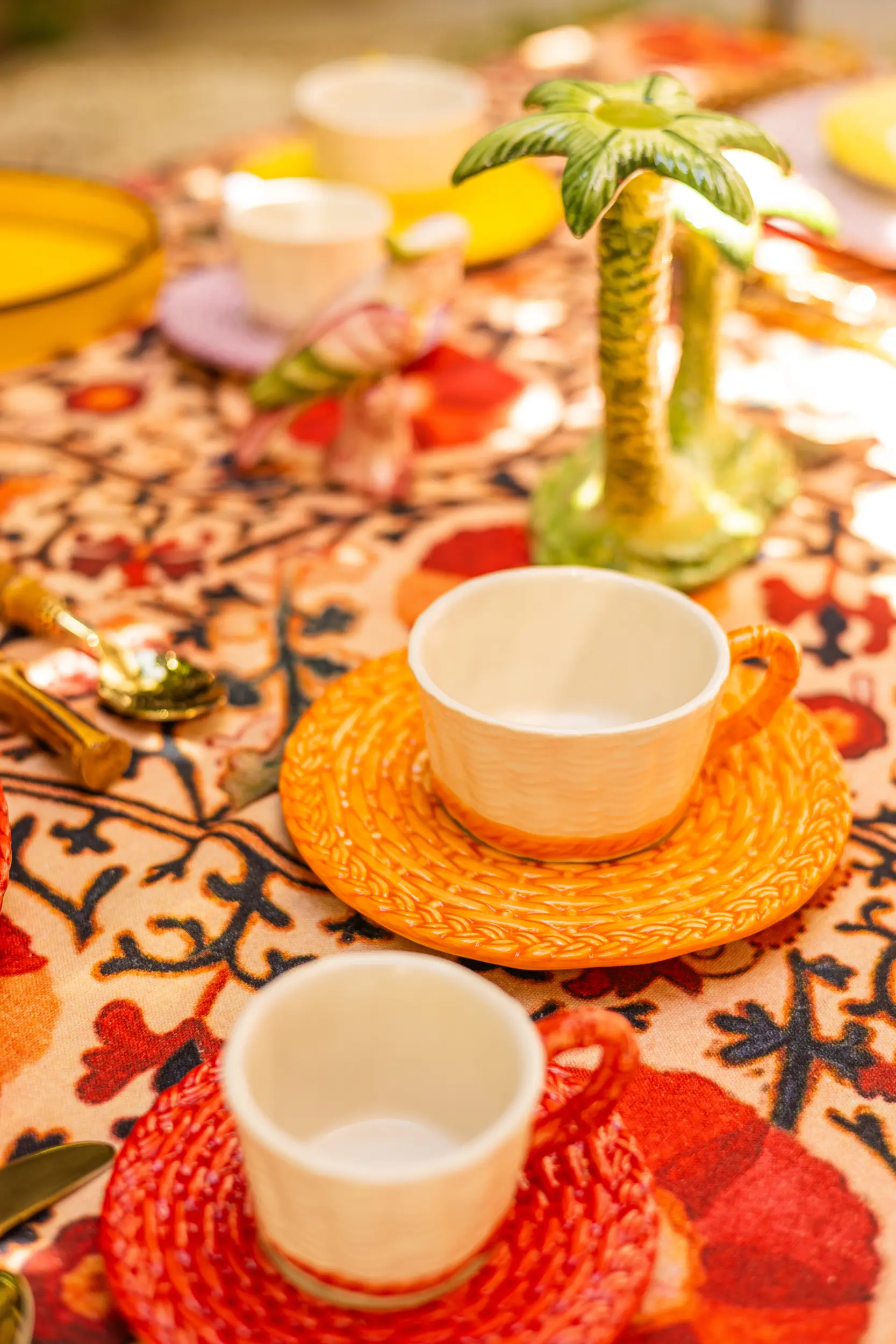 les-ottomans-orange-wicker-teetasse-mit-untertasse-keramik-handbemalt image 2