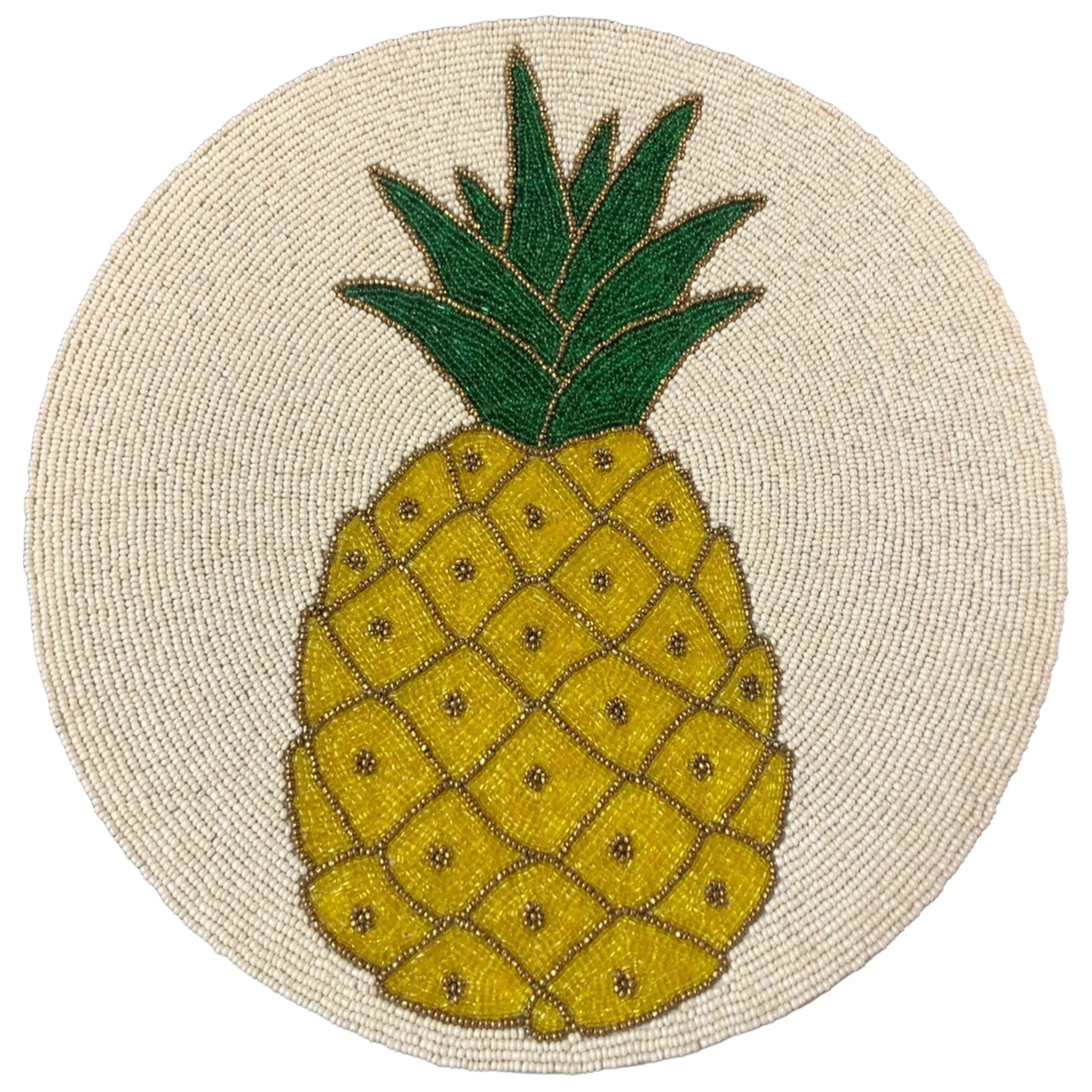 les-ottomans-ananas-tischset-2er-tischsets-aus-glasperlen image 1