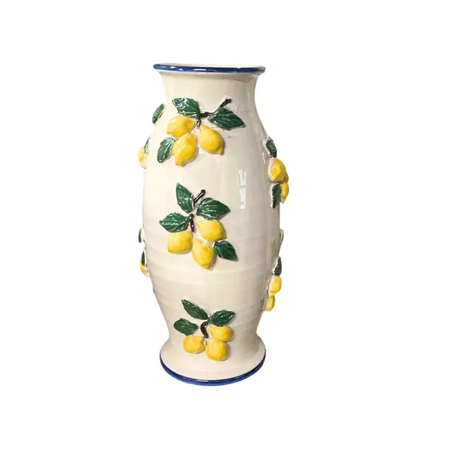les-ottomans-menv08-keramikvase-handbemalt-mit-zitronen-relief image 1