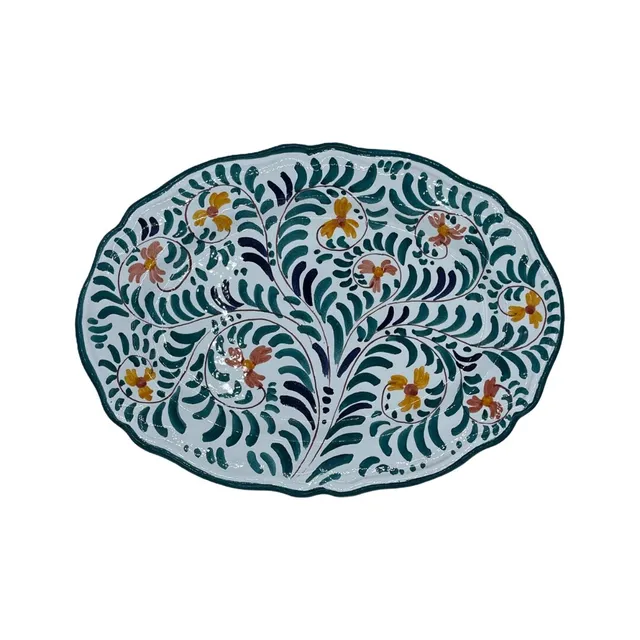 les-ottomans-servierplatte-teller-aus-keramik-handbemalt-floral-dessert-speisete image 1