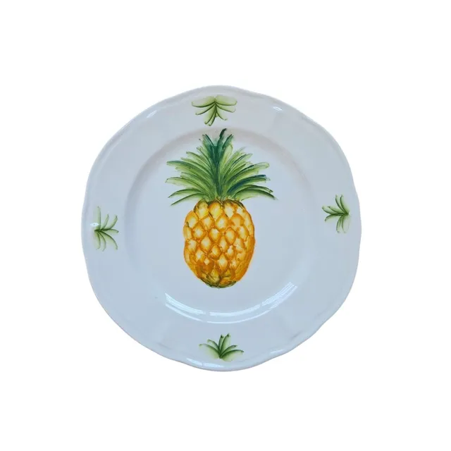 les-ottomans-ananas-teller-flach-keramik-handbemalt image 1