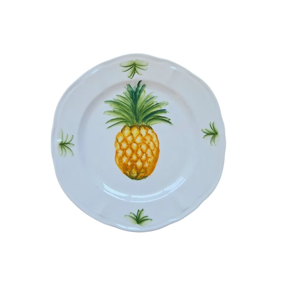 les-ottomans-ananas-teller-flach-keramik-handbemalt image 1