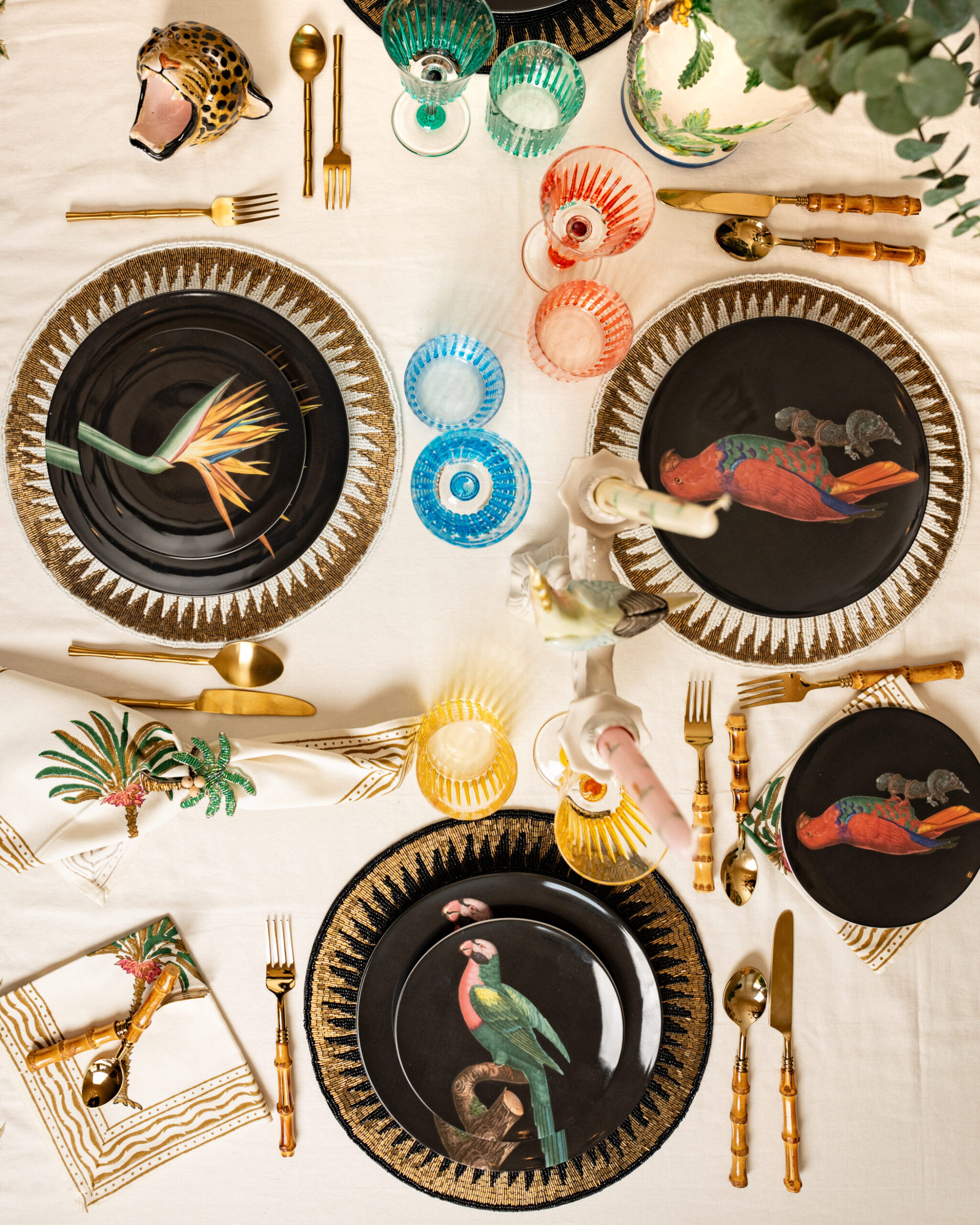 les-ottomans-porzellan-speiseteller-black-collection-red-parrot image 2
