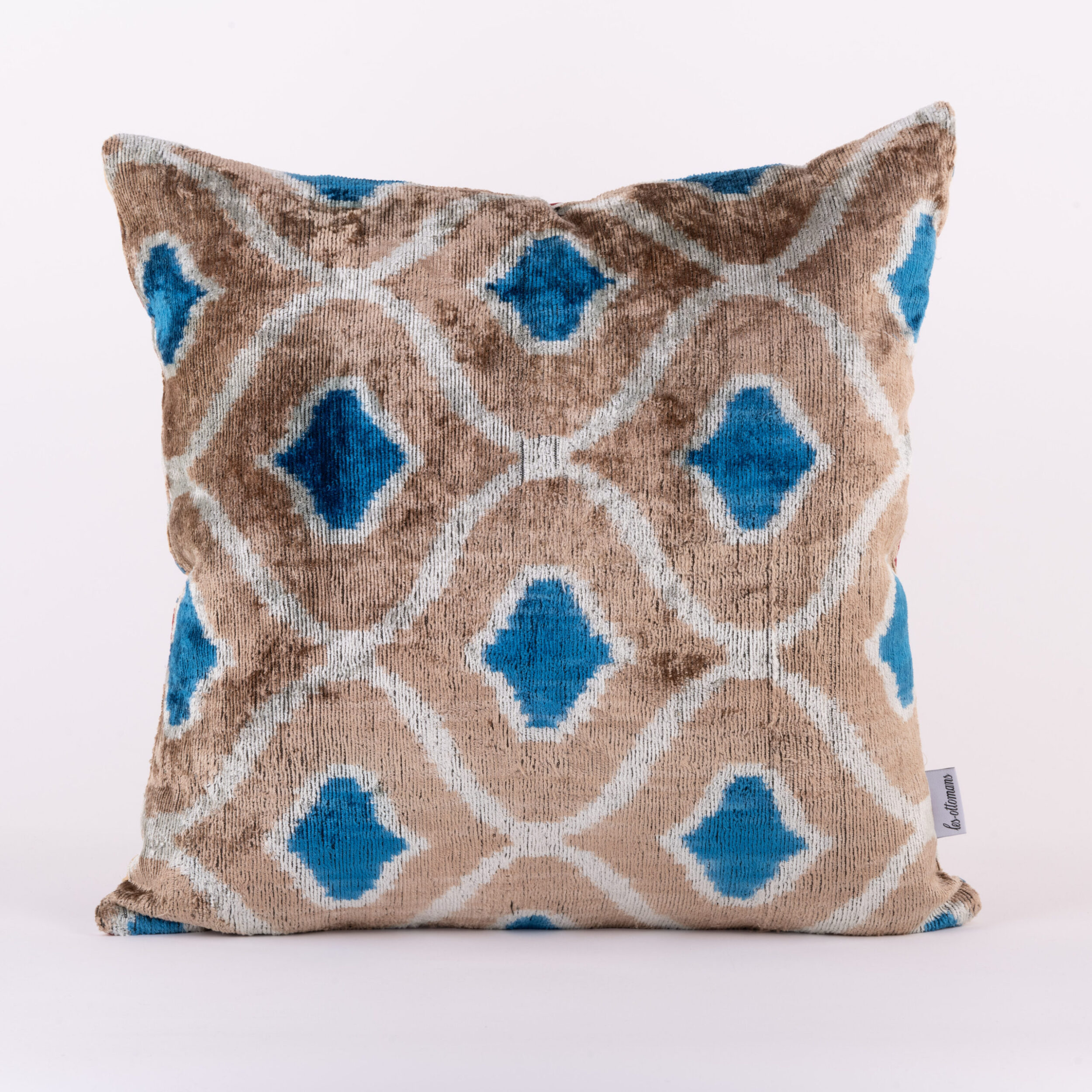 les-ottomans-kissenbezug-seidensamt-ikat-doppelseitig image 1