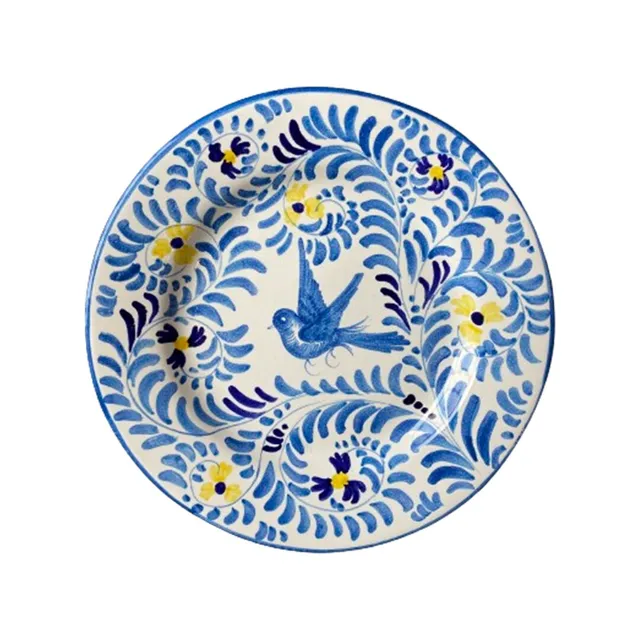 les-ottomans-flachteller-keramik-handbemalt-v-gel-blumen image 1