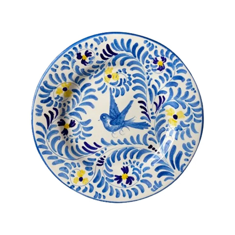les-ottomans-flachteller-keramik-handbemalt-v-gel-blumen image 1